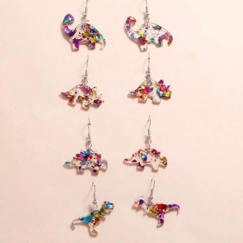 One of a kind dinosaur Earrings